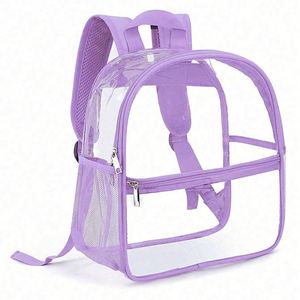 Sac à dos transparent en PVC, sac à dos scolaire imperméable de grande capacité pour adolescentes et hommes - Product Image 1