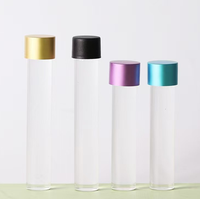 Tubes en verre pour fleurs sur mesure, avec bouchon à vis CRC résistant aux enfants, flacons en verre transparents, emballage pour fleurs séchées, flacon de stockage vide
