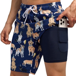 กางเกงขาสั้นชายหาดลายสัตว์พิมพ์โลโก้ตามสั่ง แห้งเร็ว ยืดหยุ่น เหมาะสำหรับเล่นเซิร์ฟและกิจกรรมชายหาด - Product Image 1