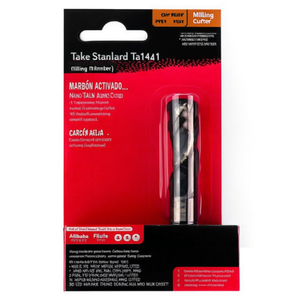 Fraise à queue en carbure monobloc Ttake Standard Ta1401, revêtement Nano TiAlN, hélice 30 degrés, série longue, 2 dents, pour usinage de métaux - Product Image 2