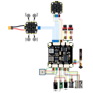F405 kim loại escs Stack cho FPV tự do bay không người lái bộ phận tự làm chuyến bay điều khiển mô-đun FC & <span class=keywords><strong>ESC</strong></span> RC FPV đua Drone Quadcopter tự làm - Product Image 2