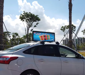 Écran LED double face P4 pour voiture, utilisé pour la publicité vidéo dans les taxis - Product Image 2
