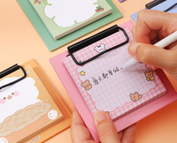 Bloc-notes pour animaux Kawaii-Adorables feuilles de mémo pour l'école, ensemble cadeau de papeterie d'étude amusante