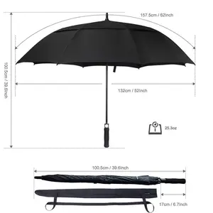 Grand carré décoratif unique indien golf parasol marcheur <span class=keywords><strong>deux</strong></span> parapluies <span class=keywords><strong>pour</strong></span> la pluie - Product Image 1
