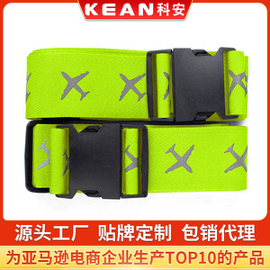Cross <b>Luggage</b> <b>Straps</b> Nylon Blue Pink Yellow Green Protective Travel Bag Security Belt For Suitcase Outdoor Gear - Product Image 2