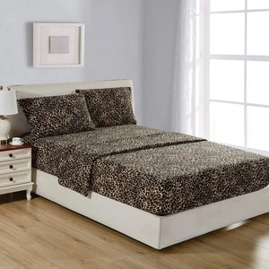 Ensemble de taies d'oreiller en peluche de velours léopard de luxe Ensemble de draps en micro polaire <span class=keywords><strong>extra</strong></span> doux pour l'hiver - Product Image 2