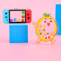 Porte-clés shaker en acrylique promotionnel personnalisé vente en gros de breloques en acrylique personnalisées annonçant un pendentif porte-clés en acrylique transparent avec impression UV