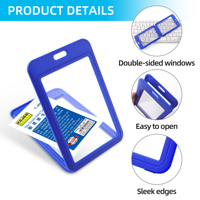 Manchon de carte d'identité de travail en plastique multifonction personnalisé en gros Employés Travailleurs Pass Access Card Cover ID Tag Bus Card Sleeve