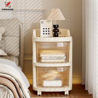 Chariot de Rangement Multi-niveaux XinHang pour Objets Divers, Chariot de Rangement à Tiroirs de Style Cabinet Domestique, Desserte de Service avec Roues Universelles