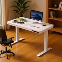 Prix Spécial 2025 – Bureau Électrique Relevable en Acier E4 avec Tiroir Dissimulé et Double Moteur pour Usage Professionnel et Informatique