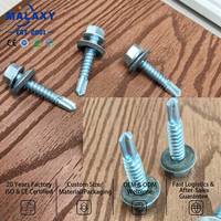 Tornillo Autoperforante MALAXY con Cabeza Hexagonal y Arandela EPDM, Tornillos para Techos Metálicos Galvanizados para Estructuras de Acero