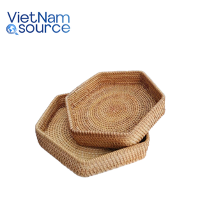 Principal vendeur d'artisanat-Plateau de rangement en rotin en matériau de rotin Organisateur décoratif Artisanat-Vietnam Source - Product Image 1