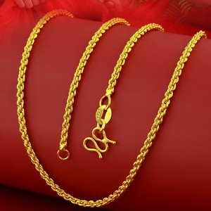 Colliers de bijoux de mode en gros collier plaqué or fin breloques collier de chaîne en laiton - Product Image 3