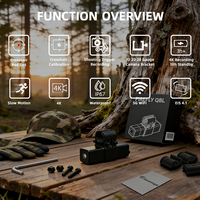 Caméra de chasse 4K 30fps étanche avec Wi-Fi 5G, caméra de sécurité 1080P avec viseur pour casque de paintball