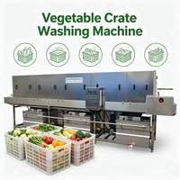 Laveuse et sécheuse automatique de paniers pour boîtes à légumes en plastique et paniers à fruits