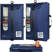 Sacs sous vide réutilisables en nylon pour le voyage avec pompe, cubes de compression pour économiser de l'espace dans les valises et les sacs à dos