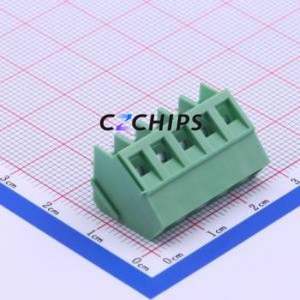 DB103-5.0-5P-GN-S Screw Terminal Block Through hole Component (THT),P=5mm Connector 1x5P 5mm Green Through Hole - Product Image 2