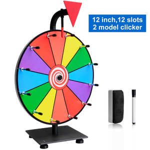 Rueda giratoria de borrado en seco de 12 pulgadas, <span class=keywords><strong>ruleta</strong></span> de la Fortuna, juego de rueda de premio giratoria, rueda de premio de la suerte de fábrica - Product Image 4