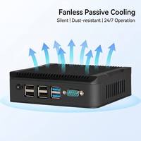 Mini PC Industrial Compacto Sin Ventilador, CPU Opcional, RAM y SSD Personalizables, DC12V, Bajo Consumo, Windows, Linux