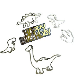 Decoración de Pastel Acrílico con Diseño de Dinosaurio Feliz Cumpleaños, con Miel y Dulzura, para Fiestas Infantiles - Product Image 5