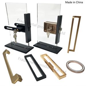 Cerradura de puerta de vidrio de Marco Delgado ajustable de fábrica de China negro mate para puerta de marco de aluminio mejor precio - Product Image 6