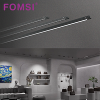 FOMSI Rail magnétique sans outil 4W 6W pour spots de grille DC24V 360° °   Lumière LED rotative pour usage commercial, éclairage spécial pour vestiaire