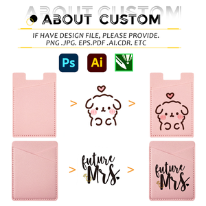 IDEA GIFT, venta al por mayor, tarjetero de cuero PU, pegatina trasera para teléfono, tarjetero personalizado con logotipo, regalo promocional - Product Image 2