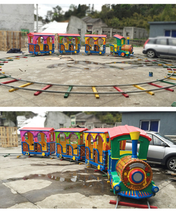 Tren ferroviario 24 pasajeros al aire libre gran motor eléctrico turista Retro clásico tren para fumar con bajo precio pista tren fábrica - Product Image 6