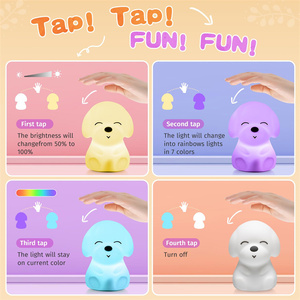 Cha mẹ-bé liên kết Puppy ánh sáng ban đêm-ấm trắng <span class=keywords><strong>Led</strong></span> điều khiển cảm ứng pin hoạt động <span class=keywords><strong>Mini</strong></span> Chiếu sáng nhà - Product Image 2