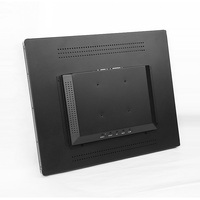 Moniteur LCD industriel 17 pouces 4:3 tactile capacitif 10 points, interface DVI USB, haute luminosité lisible en plein soleil, noir, écran ouvert