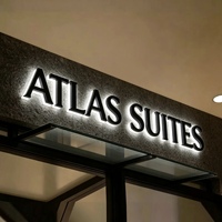 Enseigne personnalisée avec logo rétroéclairé, logo d'entreprise, lettres en métal et en acrylique, enseigne d'affichage extérieure, lettres lumineuses LED, enseigne pour les panneaux de réception