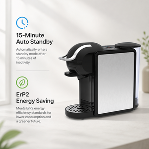 Cafetera Compacta de 1450W con Función de Preparación en Frío y Caliente, Multiadaptador, 19 Bares, Compatible con Múltiples Cápsulas, Máquina de Espresso - Product Image 4