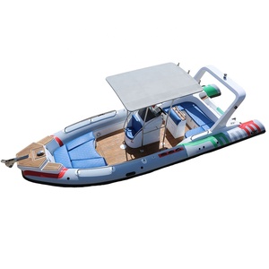Haohai yate de lujo 19ft barco fuera de borda de fibra de vidrio 4,2 M-7,6 m consola central barco de pesca con casco de fibra de carbono de China - Product Image 6