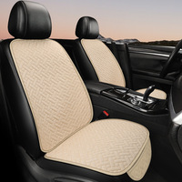 Premium Polyester 7-teiliges Fahrzeugsitzbezug-Set Ganzjährig Gebrauchsfähig Befestigungsfreie Rückenlehne Streifenmuster Rutschfeste Van-Matte