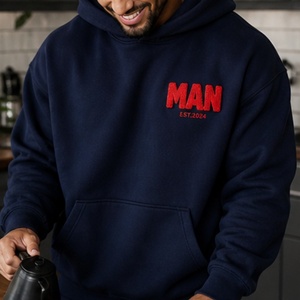 Felpa con <span class=keywords><strong>Cappuccio</strong></span> Oversize Personalizzata per <span class=keywords><strong>Uomo</strong></span>, 100% <span class=keywords><strong>Cotone</strong></span> Pesante, Logo Personalizzato, Stile Lounge Wear - Product Image 3