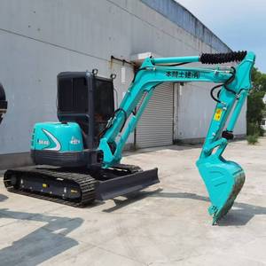 Excavatrice sur chenilles Kobelco SK40, bleue, hydraulique, pour travaux de construction - Product Image 1