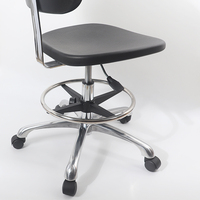 Siège de chaise en mousse PU injectée ESD à hauteur réglable pour atelier, salle blanche, laboratoire, pivotant et réglable en hauteur, pour laboratoire, école, hôpital