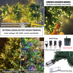 Árbol de Navidad Artificial de Gran Tamaño, 6 pies/7 pies, Verde, de Polietileno, con Certificación CE y UL, Diseño Personalizado OEM/ODM, Venta al Por Mayor - Product Image 3