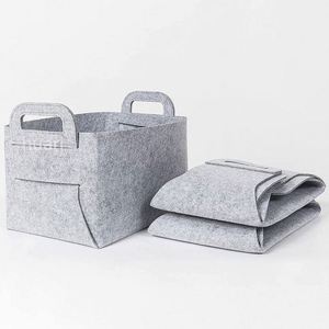 Panier de rangement pliable en feutre de polyester écologique, organisateur carré multifonctionnel, articles pour bébés, cadeaux pour enfants, jouets personnalisés - Product Image 4