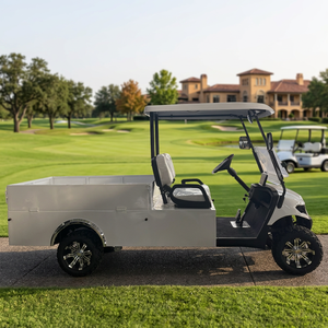 Vehículo Utilitario Eléctrico de 2 Plazas, Resistente, con Plataforma de Carga Larga, Carro de Golf Todoterreno, Alcance de 90 km, Velocidad de 30 km/h - Product Image 4