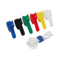 Vente en gros de serre-câbles dos à dos à crochet et boucle attache de sangle attaches de câble réutilisables colorées vente à chaud