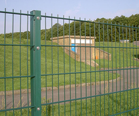 Clôture à double fil 2D, panneau de clôture en treillis soudé double pour la sécurité des sites industriels