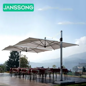 Parapluie coupe-vent de jardin extérieur de nouvelle conception avec base pour hôtels, villas, cours, parcs