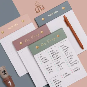 Benutzer definierte Logo Memo Pad nachfüllbare Notebook A5 Haushalt zu tun Liste Notiz blöcke PU Lederbezug für Damen Frauen