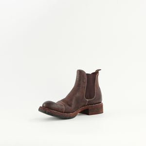 Bottes <span class=keywords><strong>Chelsea</strong></span> montantes pour hommes en cuir de cheval véritable, style vintage fait main, à bout rond, avec logo brodé, chaussures courtes d'hiver à enfiler - Product Image 2