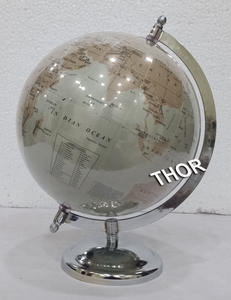 Globo del mundo giratorio Vintage náutico, Base de acero multicolor, escritorio, accesorio decorativo para el hogar y la Oficina con enfoque geográfico - Product Image 3