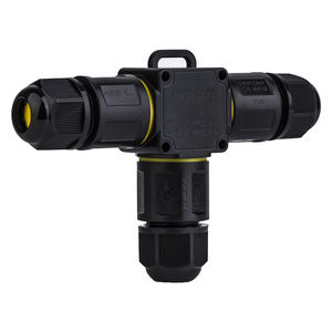 ナイロン1 in 2 OutコネクタIP68防水クランプコネクタ3 PピンねじレスケーブルコネクタTタイプ産業システム用 - Product Image 3