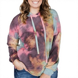 Solid Trader Sweat à capuche tie-dye pour femme, élégant, confortable, en polaire respirante, pour le quotidien et le streetwear - Product Image 1