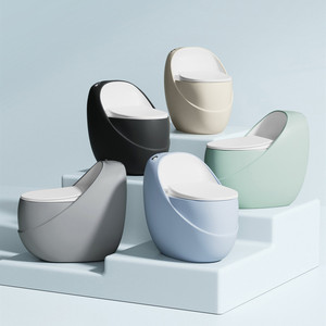 Phong cách hiện đại tầng gắn khách sạn vệ sinh mềm Bìa gốm một mảnh phòng tắm commode nhà vệ sinh trứng nhà vệ sinh - Product Image 3