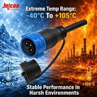 OEM ODM M25 3+8 Pin Hybrid Wasserdichter Steckverbinder 30A+5A 300V+60V Push-Lock IP67 Jnicon für Solar